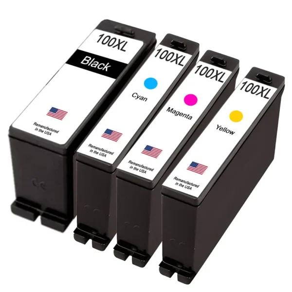 Съвместими мастила Lexmark 100XL Комплект 4 бр. – XL Black, Cyan, Magenta и Yellow за мастиленоструйни принтери Lexmark.