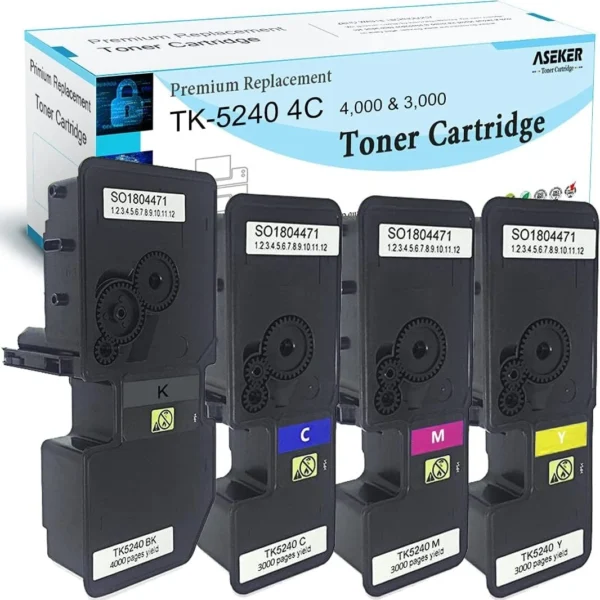 Съвместими тонер касети Kyocera TK-5240 Комплект 4 бр. – черен, циан, магента и жълт за лазерни принтери Kyocera.